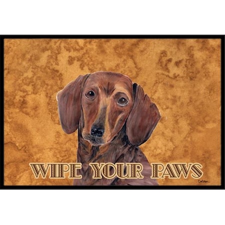 Carolines Treasures Carolines Treasures SC9137MAT 18 x 27 in. Dachshund Indoor & Outdoor Doormat SC9137MAT